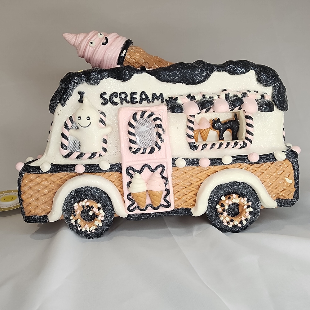 LED Ghost Ice Cream Van, Candy Corn Lane, Halloween, NWT